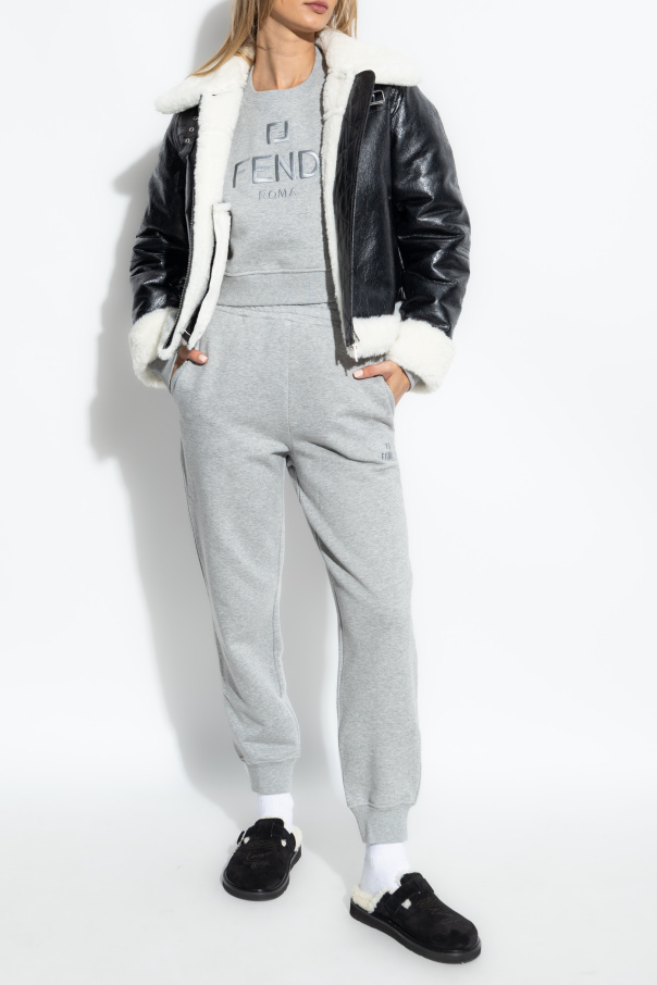 Pullover mit gesticktem logo od Fendi